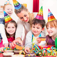 10pcs Rainbow Birthday Hats Colorful Party Decorations Small Gift