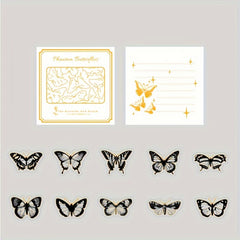Dark Plant Flower Jou Sticker Bag Sketch Memoir Series Hot Stamping