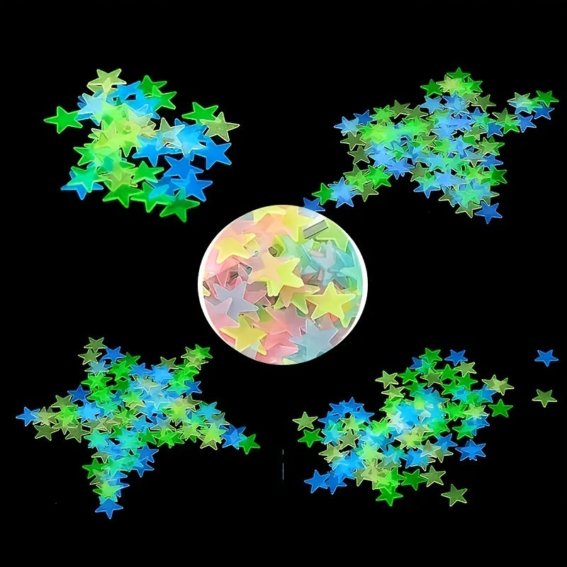 100pcs Star Luminous Stickers for Kids' Room Decor