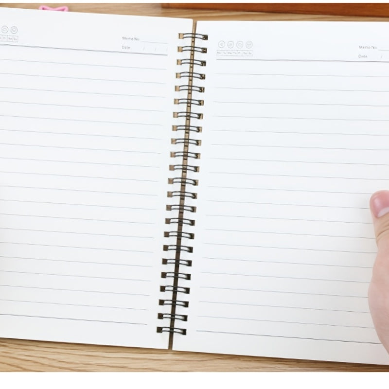 3pcs Retro Cowhide Coil Book A6 A5 B5 Notebook Notepad Plastic Binding