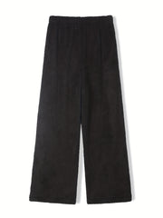  Fuzzy Fleece High Rise Straight Leg Pants