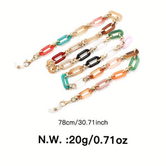 Y2K Acrylic Glasses Chain Jelly Block Anti Slip Sunglasses Lanyard