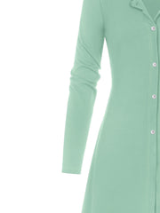  Solid Cardigan & Pants 2 Piece Set