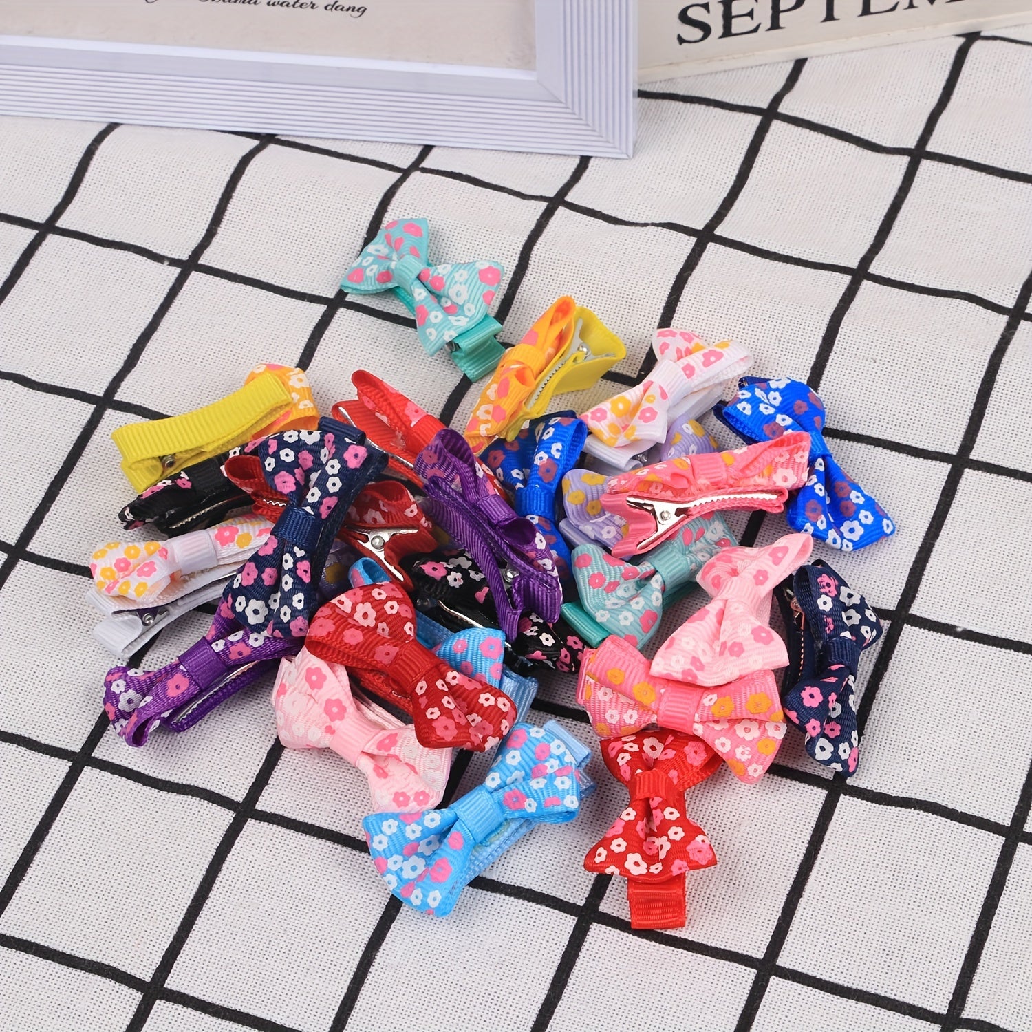 58pcs Leopard Print Bow Hair Clip Set for Girls