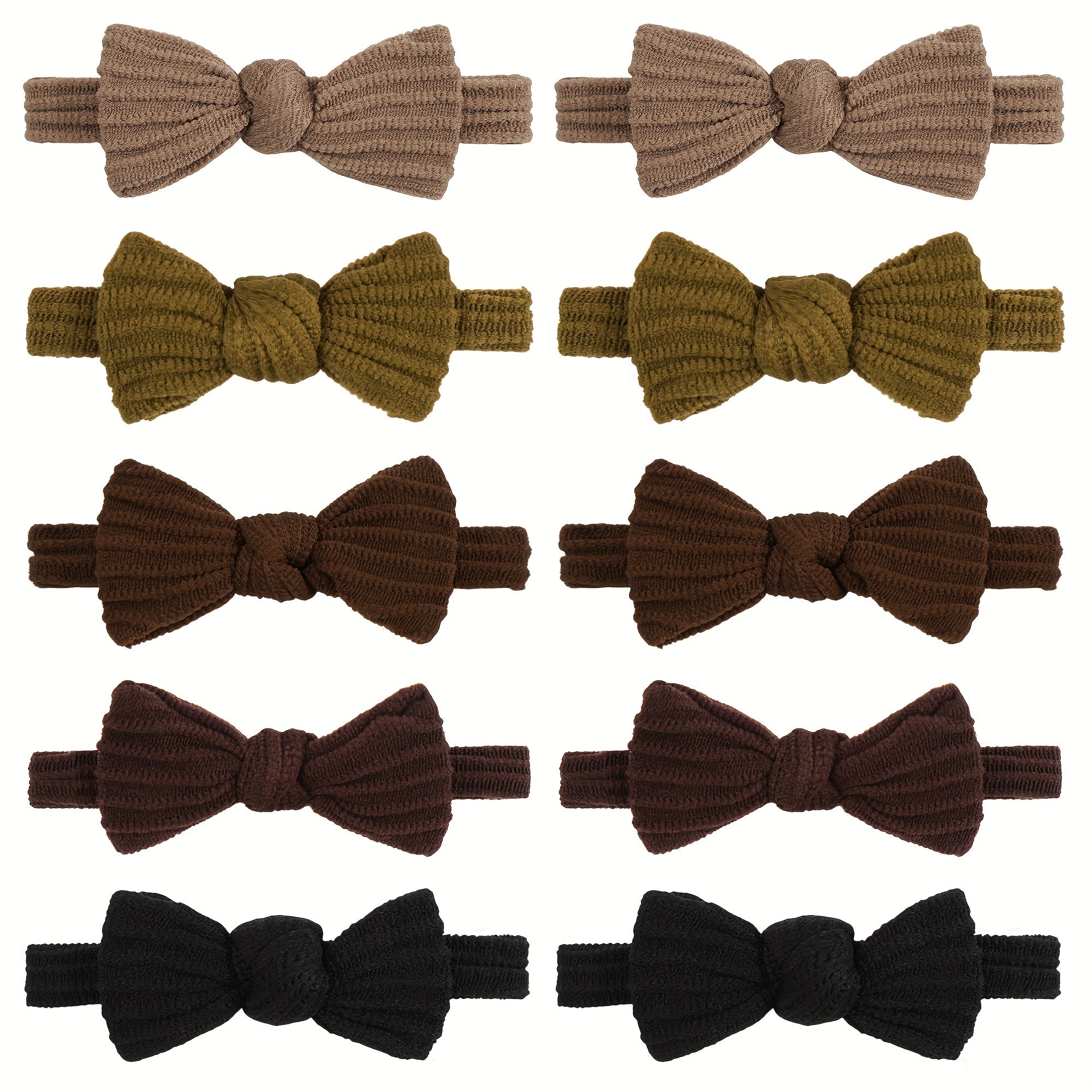 10pcs Soft Bow Hair Tie Thickened Hair Rope Elastic Ponytail Holder