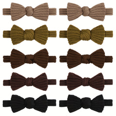 10pcs Soft Bow Hair Tie Thickened Hair Rope Elastic Ponytail Holder