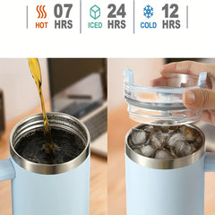 Thermocooler Vacuum Flask With Straw Handle