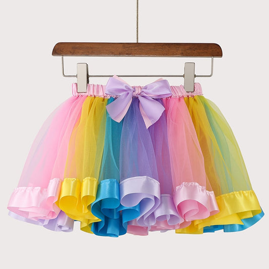Girls Block Party Skirts Birthday Dress Festive Costume
