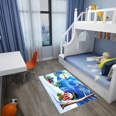 Cashmere Christmas Cartoon Bedroom Bedside Carpet