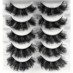 8D Fluffy Curling False Eyelashes Cross High Faux Mink Hair Eyelashes