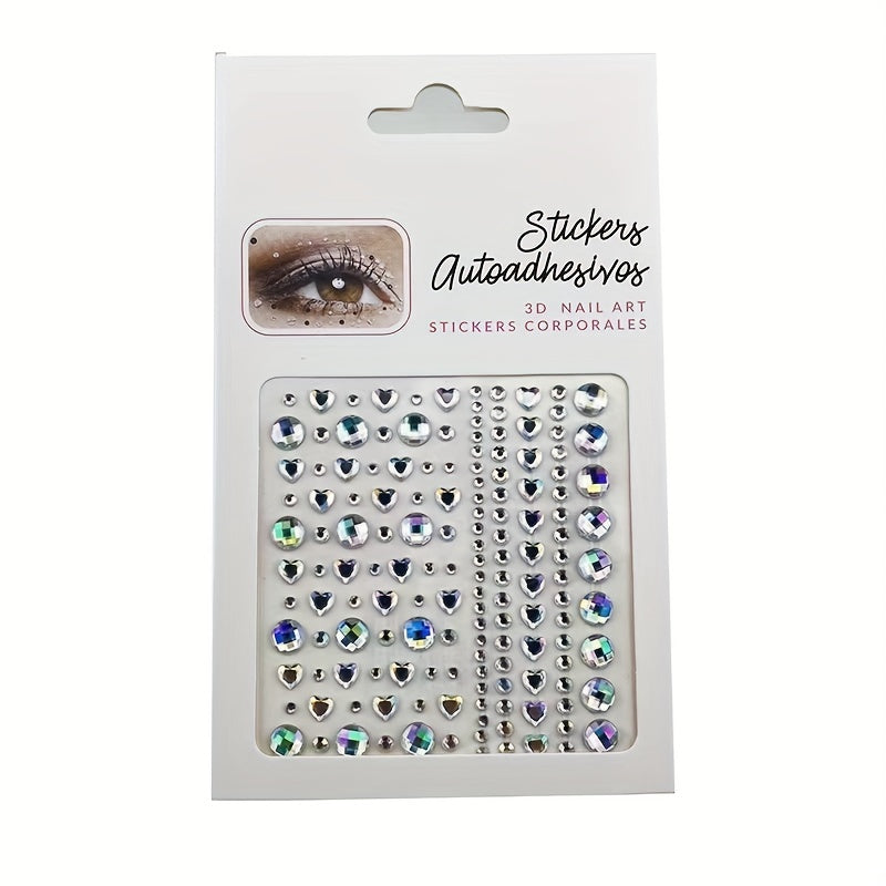 4pcs Music Stage Makeup Pearl Stickers Y2K Makeup Accessories Nail Stickers