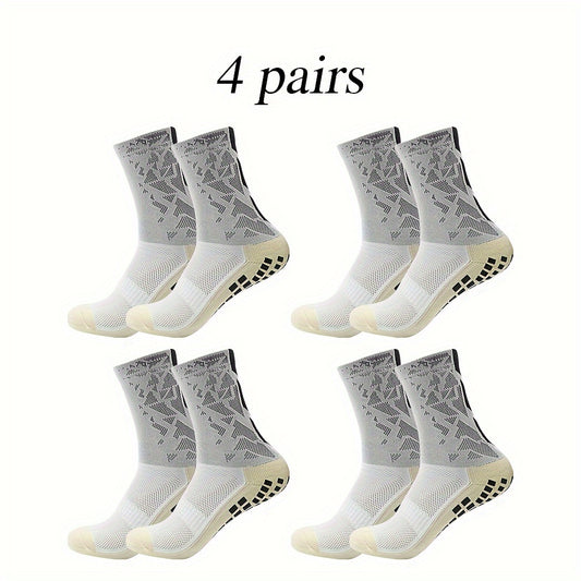 4 Pairs Camo Football Socks Non-Slip Soccer Socks