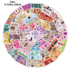 40pcs Princess Castle Stickers for Phone Computer Decoration