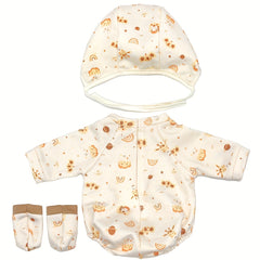 Doll Clothes Set Onesie Romper & Accessories for 17 Inch Dolls