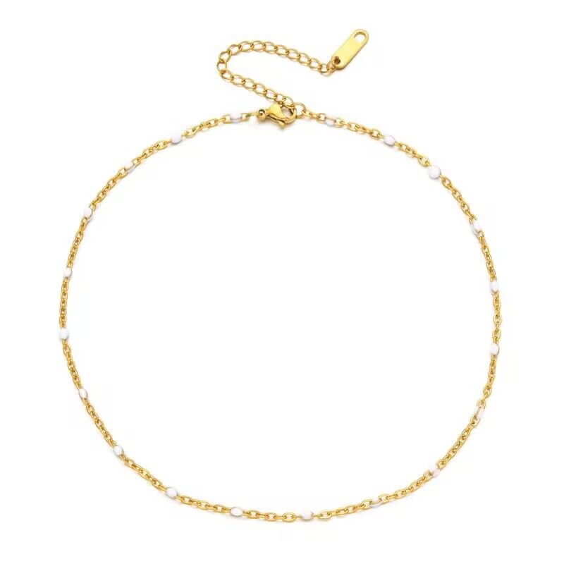 Stainless Steel Anklet Beaded Bells Charm Adjustable Foot Chain