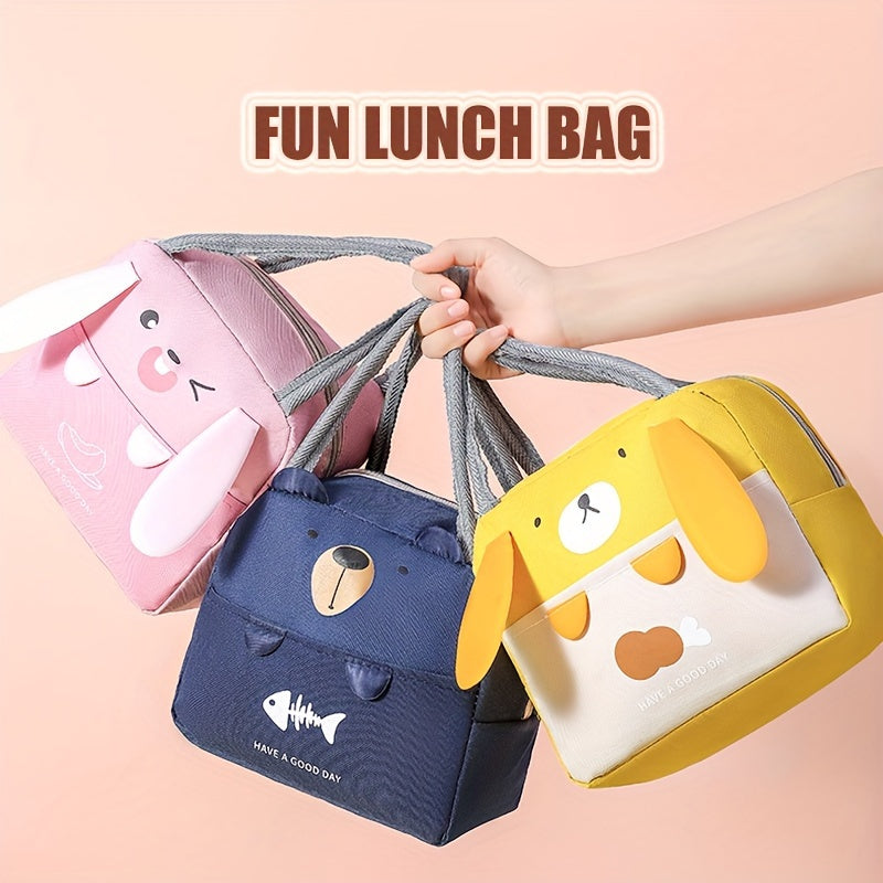 Outdoor Portable Insulation Bag Cartoon Lunch Bag Double-layer Waterproof
