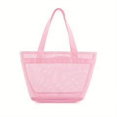 Large Capacity Mesh Beach Tote Bag Lightweight PVC Storage Bag