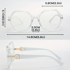 Geometric TR90 Clear Lens Glasses Anti Light for Men Women