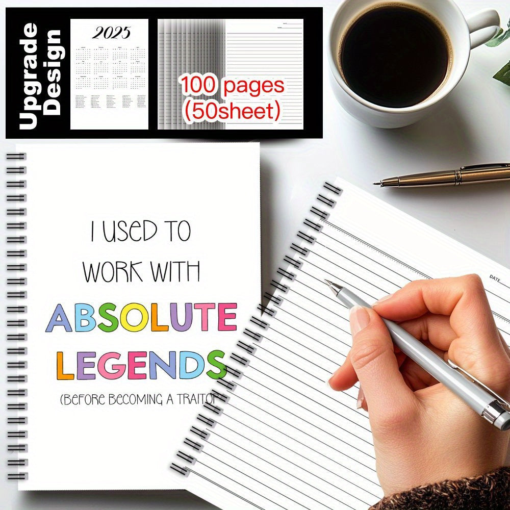 Humorous Spiral Notebook - Legends 100 Pages - Perfect Gift