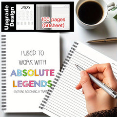 Humorous Spiral Notebook - Legends 100 Pages - Perfect Gift