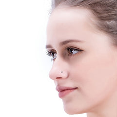 60 Pcs 1.8mm Stainless Steel Nose Stud Ring Nose Piercing Kit