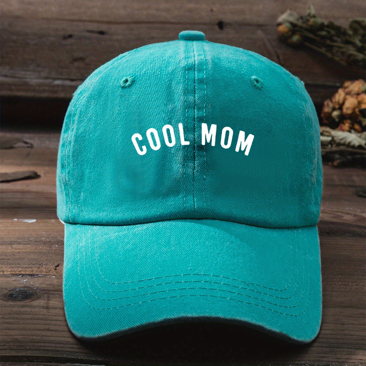 MOM Vintage Dad Hat Baseball Cap Distressed Washed Casual Sun Hat