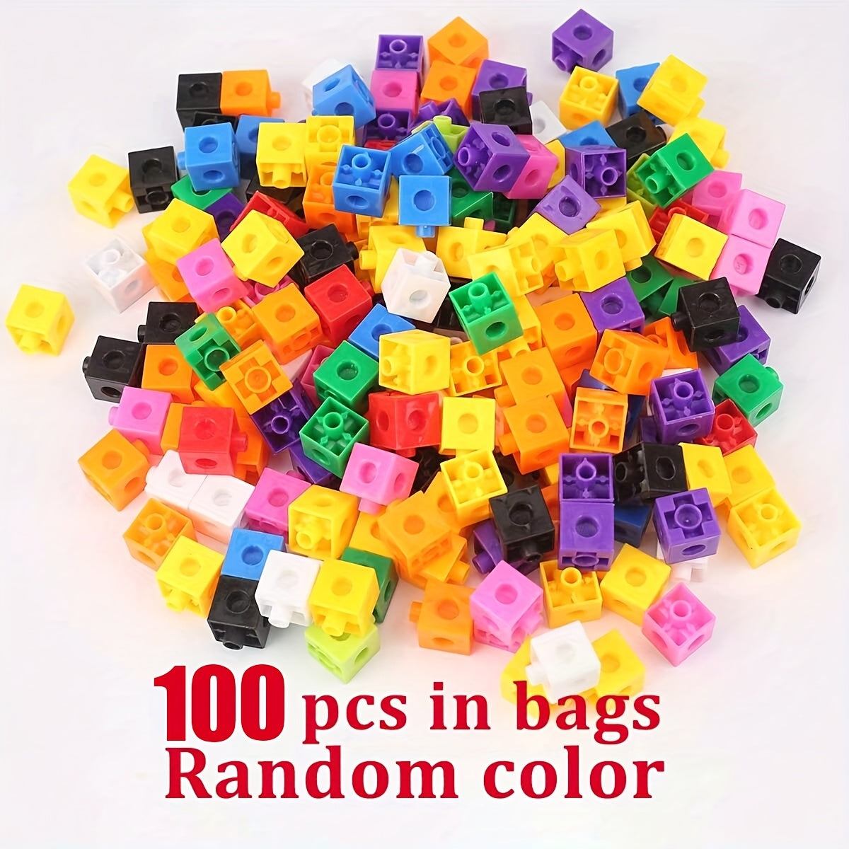 Colorful Cubes Building Blocks Set Educational Math Learning Aid