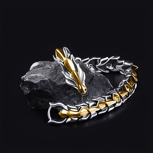 Retro Men's Dragon Pattern Dragon Head Bracelet Gift
