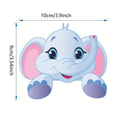 1pc Cartoon Animal Sticker Removable Elephant Fox Panda Giraffe Wall Stickers