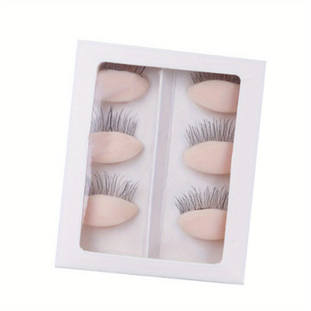 6 Pairs Replaceable Eyelids for Eyelash Training & Makeup Extension