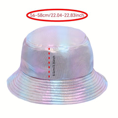 Colorful Reflective Sunshade Bucket Hat for Shopping