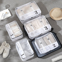 Lightweight Clear Luggage Organizer Dacron Packing Cubes Storage Bag
