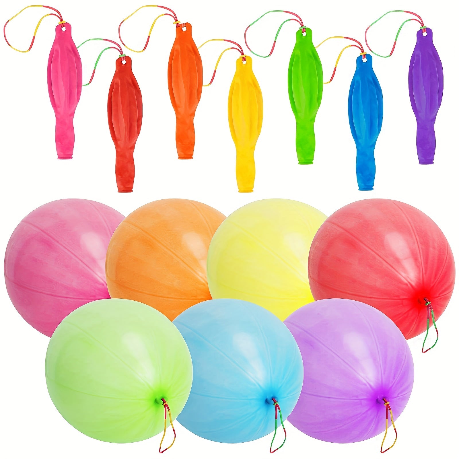 80pcs Punch Balloons Assorted Heavy Duty Party Favors Bounce Balloons