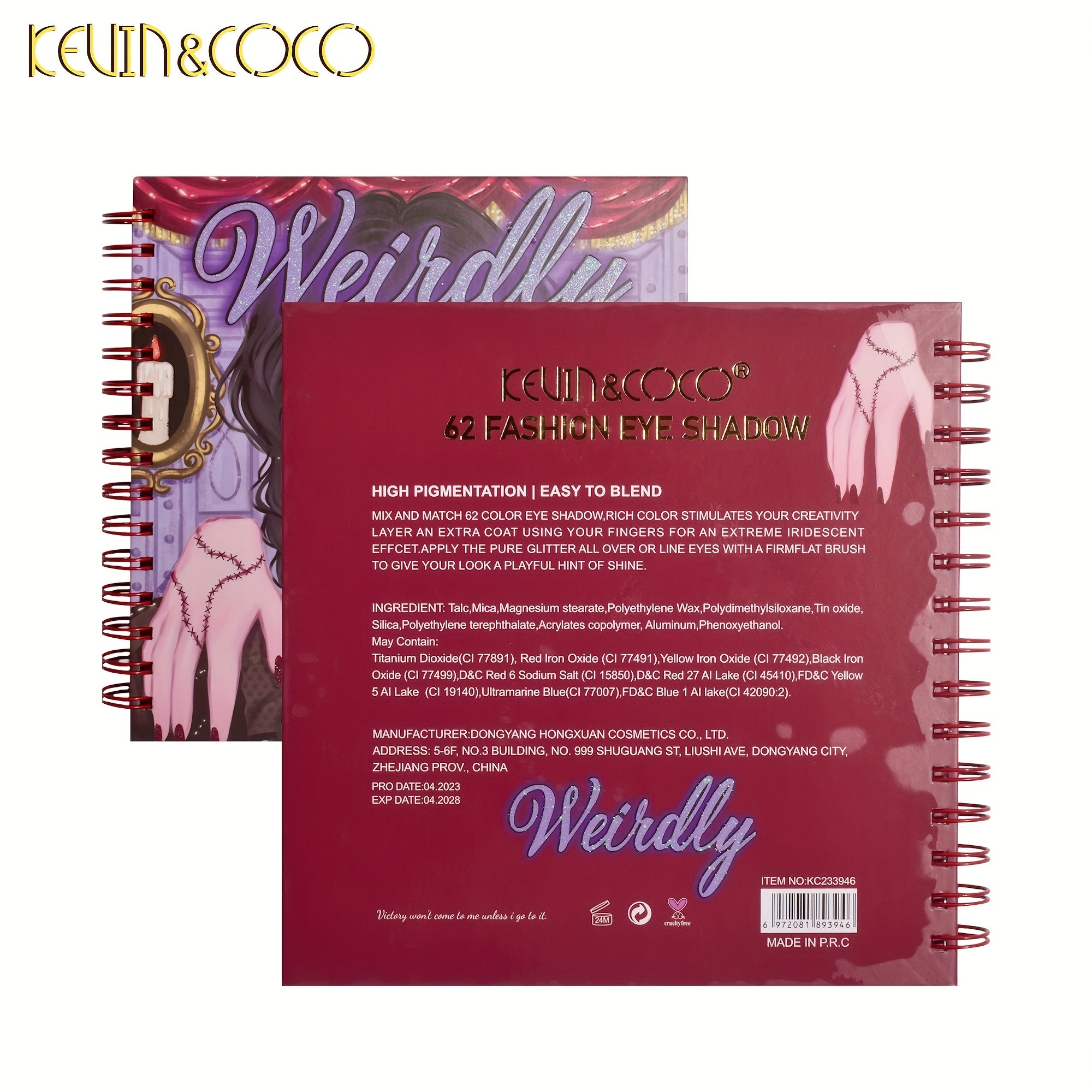 Long-Lasting 62-Color Eyeshadow Palette - Pearly Matte & Bright Earth Tones