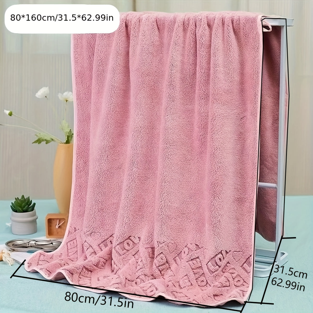 1pc LOVE Printed Hand Towel Bath Towel Soft Skin-friendly Face Towel