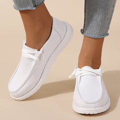 Women's Lace Up Loafer Shoes Lightweight Slip On Shoes Women's Outdoor Footwear