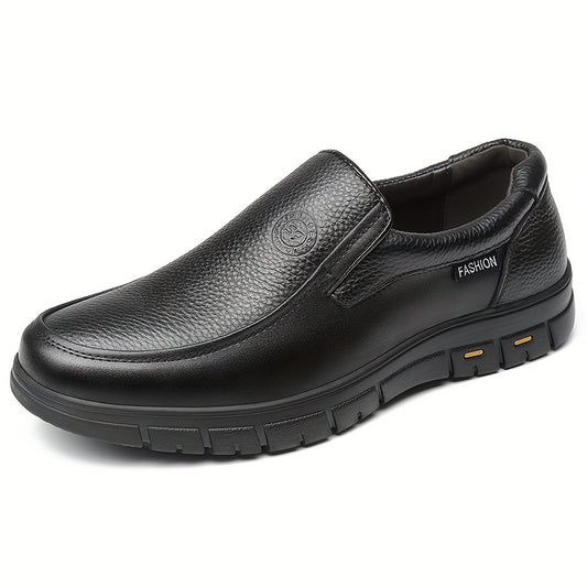 Men's Leather Loafer Shoes Padded Collar Non Slip Slip On Shoes Spring Summer