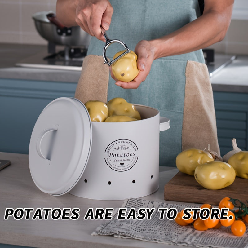 3pcs Household Iron Vegetable Storage Jar Kitchen Container