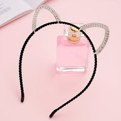 Cat Ears Rhinestone Headband Halloween Party Hair Accessories