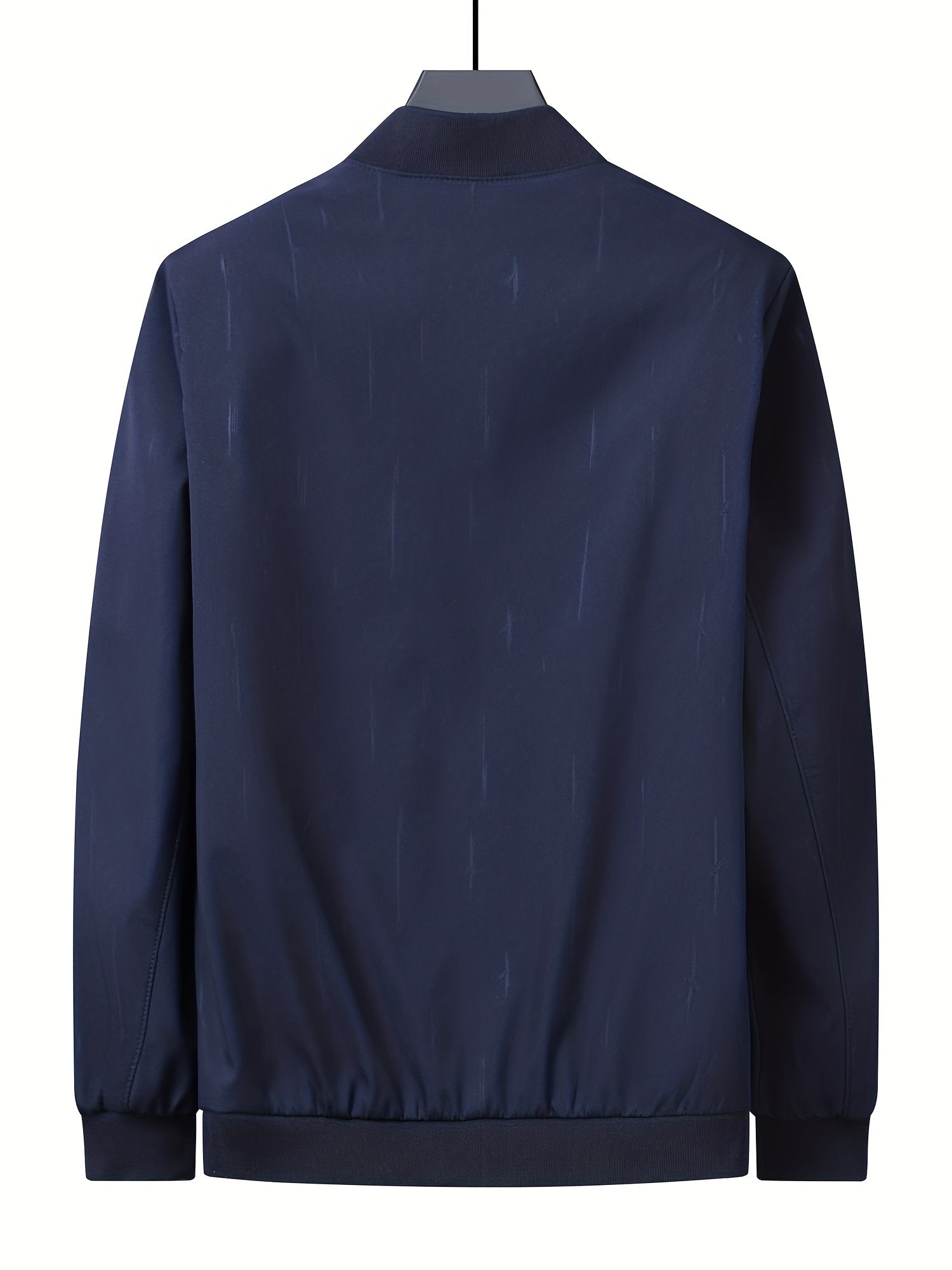 Men's Zipper Plain Jackets Windproof Casual Baseball Jacket