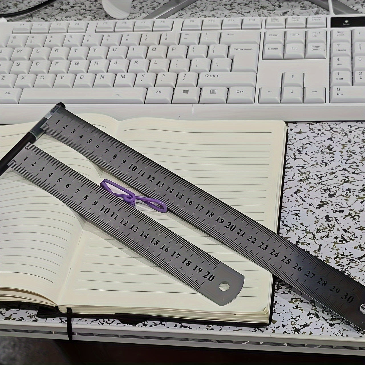 7.87in Stainless Steel Ruler for Various Uses