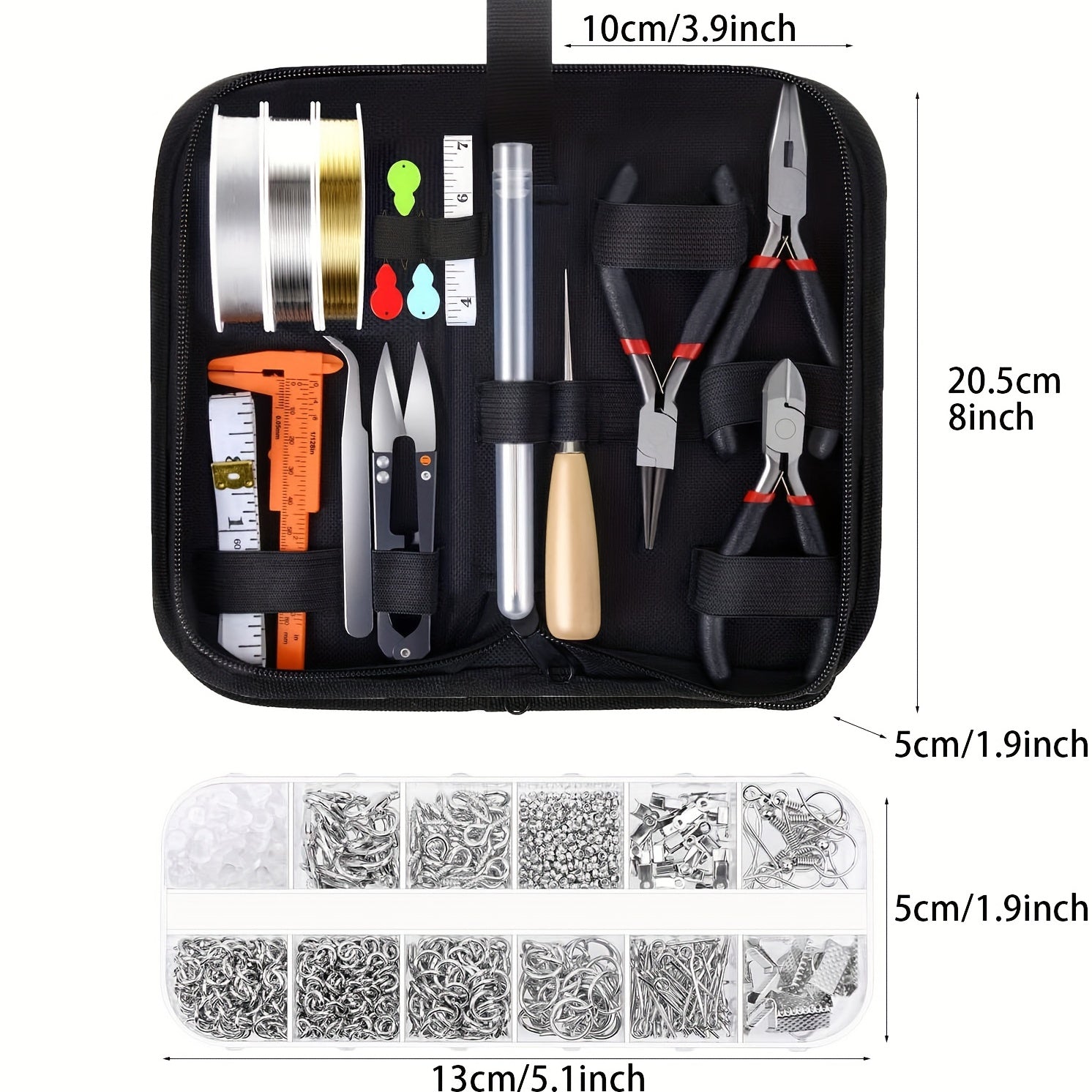 845pcs Jewelry Making Supplies Kit with Tools, Wire, Findings