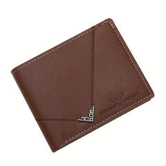 Compact Card Mens Wallet Durable Horizontal Stitching Young Men Unique Lychee