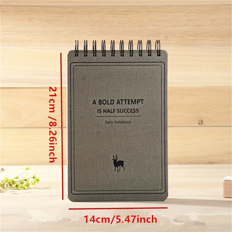 Mind Flip Coil Notebook A5 B5 Lined Pages 100 Sheets 100g Daolin Paper Beige