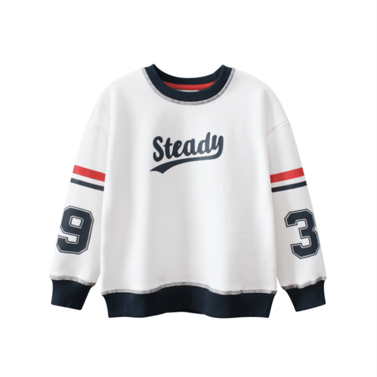 Kid's Preppy Style Sweatshirt Print Pullover Crew Neck Long Sleeve Top
