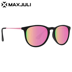 Maxjuli Women's Polarized Sunglasses - Stylish Metal Shades for Football Game