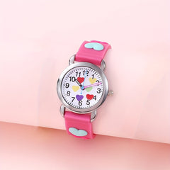 Colorful Heart Kids Cartoon Watch Gift For Children