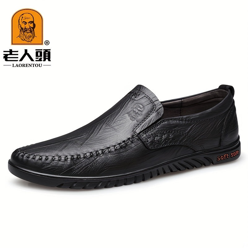 Men's Leather Loafer Shoes Slip On Casual Outdoor Flat Shoes