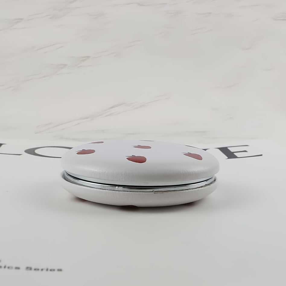 Strawberry Print Makeup Mirror Double Side Folding Cosmetic Vanity Mirror