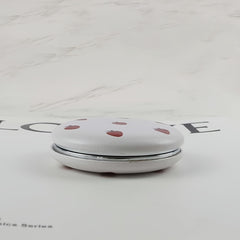 Strawberry Print Makeup Mirror Double Side Folding Cosmetic Vanity Mirror